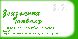 zsuzsanna tombacz business card